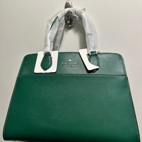 kate spade new york Shoulder Bag Green Bags & Handbags for  Kate Spade Hunter Green Womens Bag Leather Satchel With Yellow